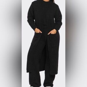 Three-Piece Black Cardigan Set - various sizes